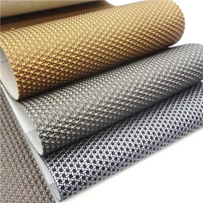 Leather Manufacturer Embossed Synthetic Rexine Leather Women Handbag Upholstery Leather Fabric