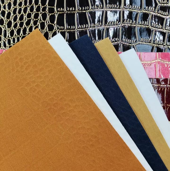 Pu Material Crocodile Pattern Embossed Artificial Leather